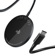  Ładowarka Indukcyjna QI2 15W do MagSafe, Type-C, Czarna