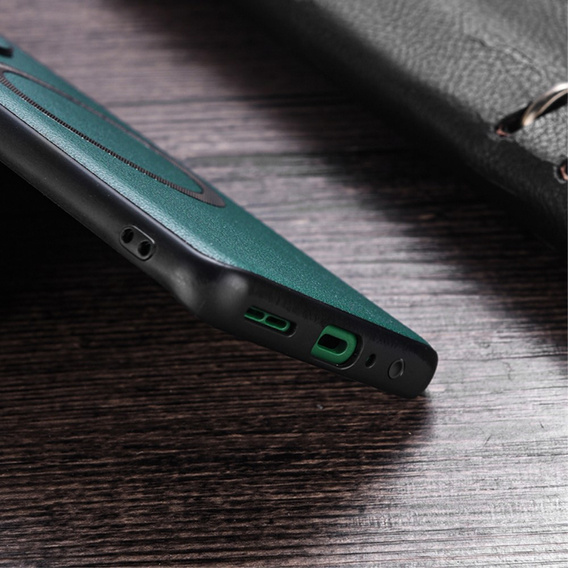 Etui do Samsung Galaxy A34 5G, Leather Hybrid MagSafe, zielone