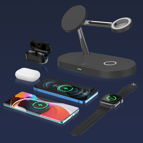 Tech-Protect A14 3in1 Bezprzewodowa ładowarka indukcyjna MagSafe , Black