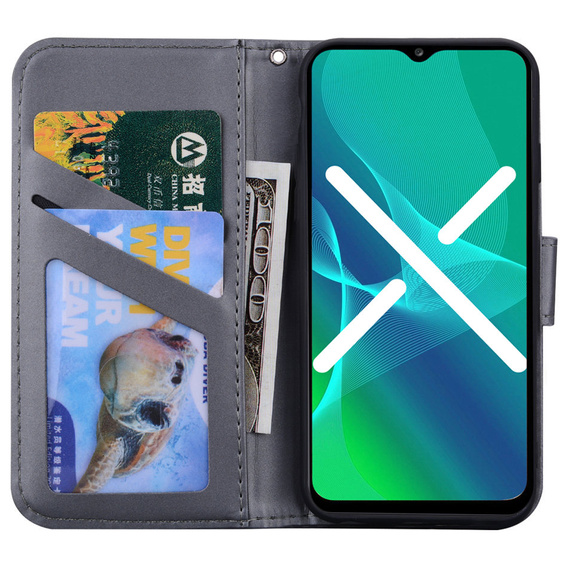Etui Wallet do Samsung Galaxy A12 / M12 / A12 2021, Teddy, Grey
