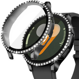 2w1 Etui + Szkło Hartowane do Samsung Galaxy Watch 7 40mm, Czarne