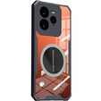 Etui do Realme GT 7 Pro, z blaszką magnetyczne, przezroczyste / czarne