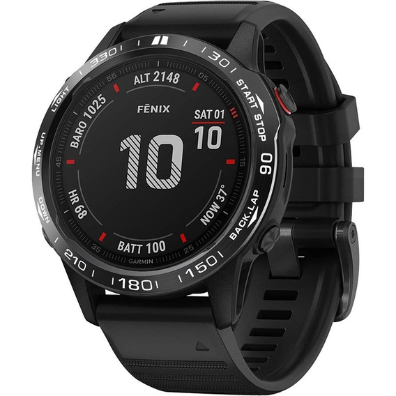 Nakładka Bezel Ring do Garmin Fenix 6 / 6 Pro / 6 Sapphire, Czarno - Biała