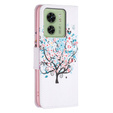 Etui z klapką do Motorola Edge 40 5G, Wallet, Colorful Tree białe