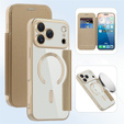 Etui z klapką do iPhone 17 Pro Max, RFID Wallet MagSafe z ochroną aparatu, złote
