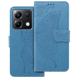 Etui z klapką do Xiaomi Poco X6 5G, Butterfly, niebieskie
