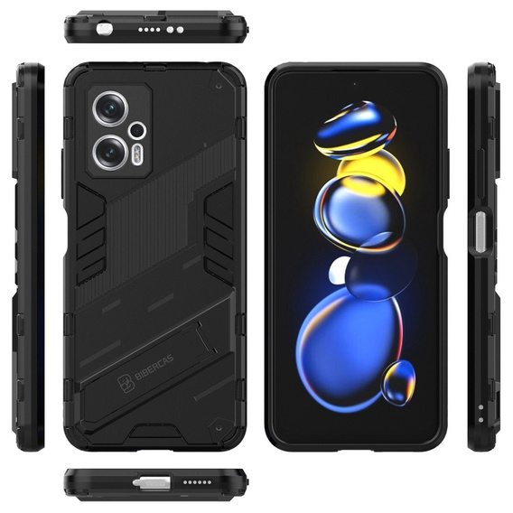 Etui do Xiaomi Poco X4 GT 5G, Military kickstand, czarne