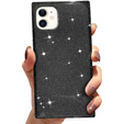 Etui Square Glitter do iPhone 12, Black