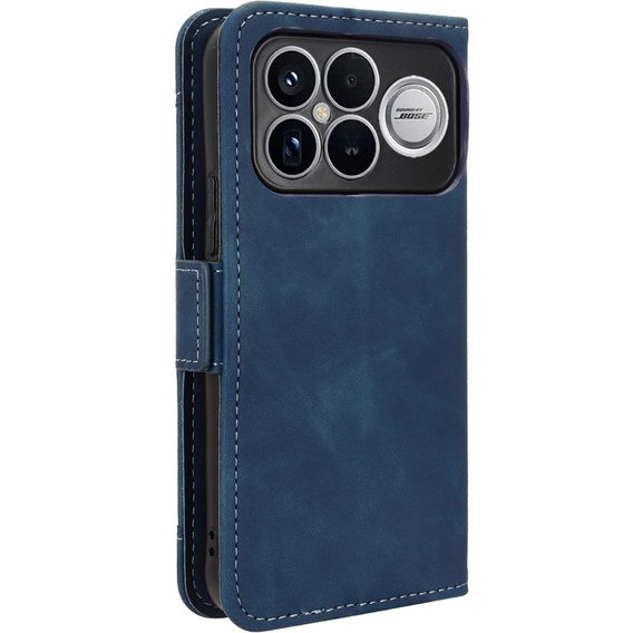 Etui z klapką do Xiaomi Poco F8 Ultra, Card Slot, niebieskie
