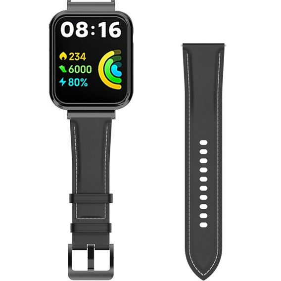 Skórzany Pasek do Xiaomi Redmi Watch 2 Lite, Black