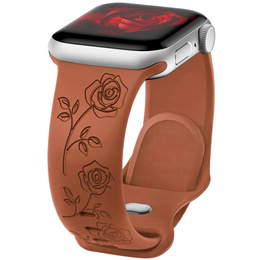 Pasek Silikonowy do Apple Watch 1/2/3/4/5/6/7/8/9/10/11/SE Ultra 1/2/3 42/44/45/46/49mm, Rose, Brązowy
