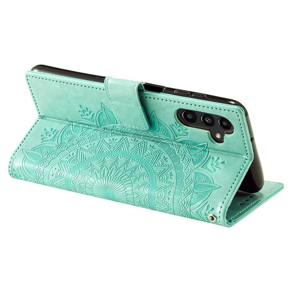 Etui z klapką do Samsung Galaxy A55 5G, Mandala, zielone