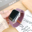 Pleciony Pasek Nylonowy z Klamrą do Apple Watch 1/2/3/4/5/6/7/8/9/10/11/SE 38/40/41/42mm – Fioletowy