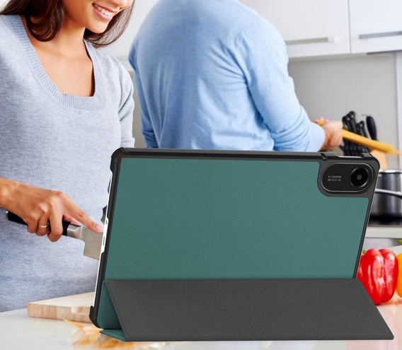 Etui z klapką do Xiaomi Redmi Pad 2 – z funkcją podstawki, zielone