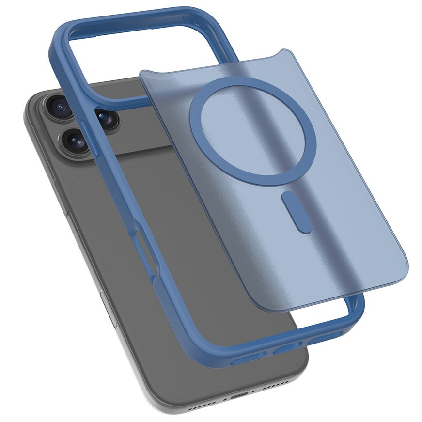 Etui do iPhone 17 Pro, Matt Case, do MagSafe, matowe niebieskie