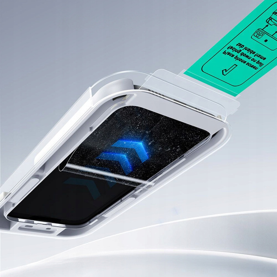 Szkło Hartowane ESR UltraFit do iPhone 17 Pro, z ramką do montażu, czarne (2 sztuki)