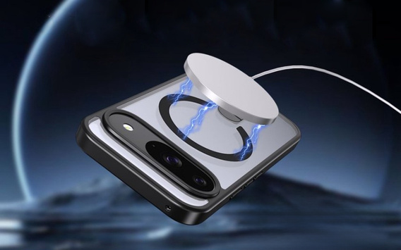 Etui do Google Pixel 10 / 10 Pro, Fusion Hybrid, do MagSafe, z podstawką, niebieskie