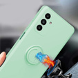 Zestaw Etui do Samsung Galaxy A04S / A13 5G, Smooth Ring, Zielone + Szkło