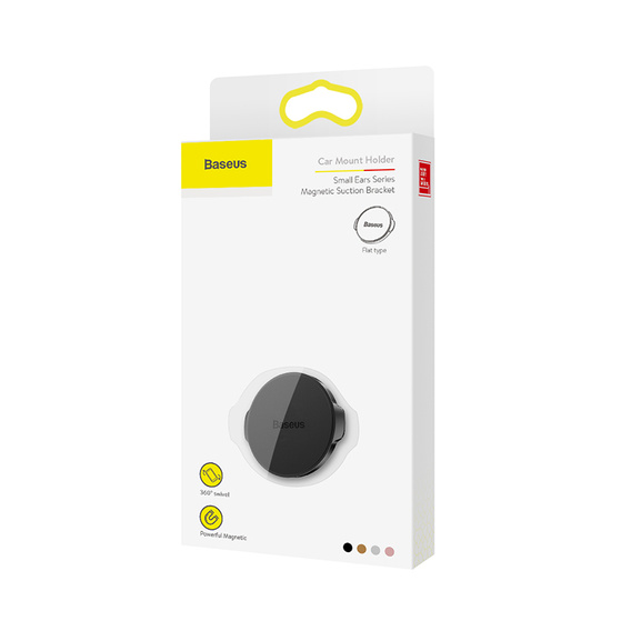 Baseus Small Ears – Płaski magnetyczny uchwyt samochodowy - czarny