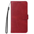 Etui z klapką do Samsung Galaxy A34 5G, Leather Wallet, czerwone