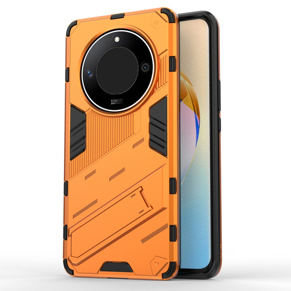 Etui do Honor Magic 6 Lite 5G, Military kickstand, pomarańczowe