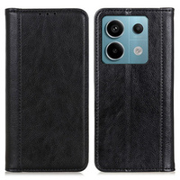 Etui do Xiaomi Redmi Note 13 Pro 5G, Wallet Litchi Leather, czarne