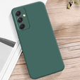 Etui do Samsung Galaxy A15, Silicone Lite, ciemnozielone + szkło 9H