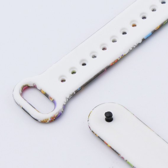 Pasek Silikonowy do Xiaomi Smart Band 10 / 9 / 8, Kolorowe czaszki