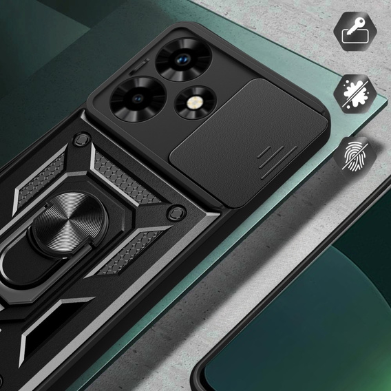 Etui pancerne do Infinix Hot 30, CamShield Slide, czarne