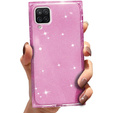 Etui Square Glitter do Samsung Galaxy A12 / M12 / A12 2021, Rose Gold