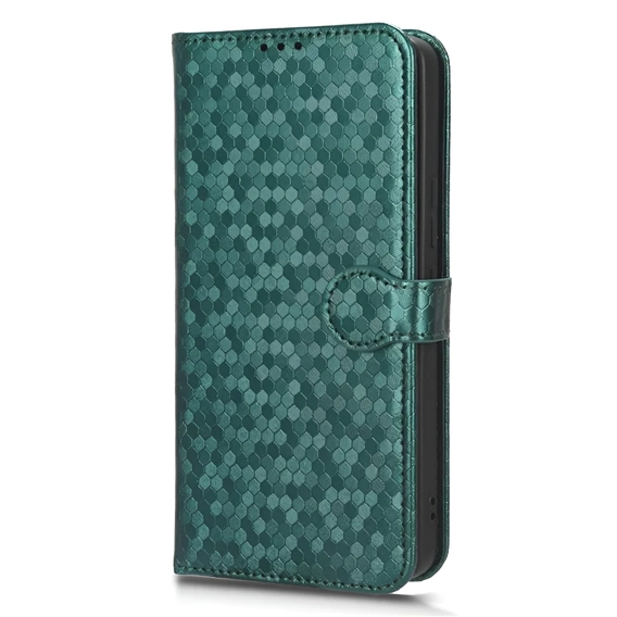 Etui z klapką do Realme C71, Wallet Rhombus, zielone