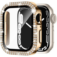 2w1 Etui + Szkło Hartowane do Apple Watch 7/8/9 45mm, Złote