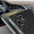 Etui do Samsung Galaxy S25 Ultra, GKK Woven Leather, czarne