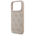 Etui GUESS do iPhone 17 Pro, 4G Metal Gold Logo, różowe
