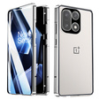 Etui do OnePlus 15 5G, Magnetic Dual Glass, srebrne