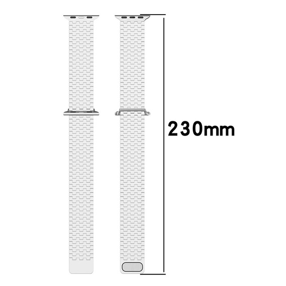 Stalowa Bransoleta do Apple Watch 1/2/3/4/5/6/7/8/9/10/11/SE Ultra 1/2/3 42/44/45/46/49mm, Srebrna