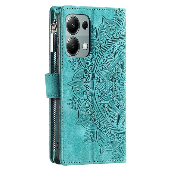 Etui z klapką do Xiaomi Redmi Note 13 Pro 4G / Xiaomi Redmi Note 14S / Xiaomi Poco M6 Pro 4G, Mandala, zielone