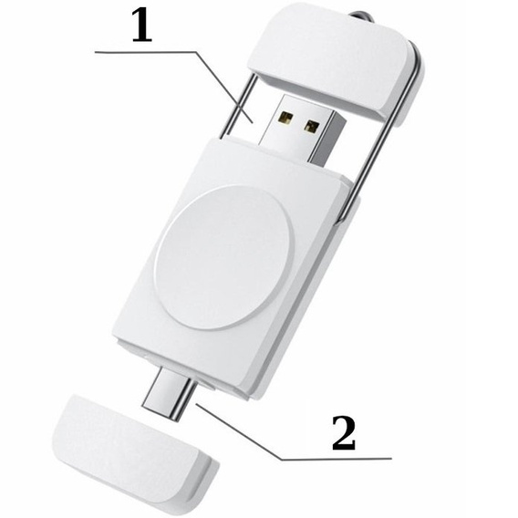 Ładowarka indukcyjna do Apple Watch 1/2/3/4/5/6/7/8/9/10/11/SE/Ultra 1/2/3, Biała