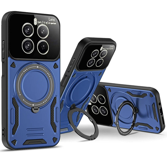 Etui pancerne do Realme 12 Pro 5G / 12 Pro+ 5G, Magnetic Ring, niebieskie