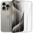 2x Szkło Hartowane do iPhone 15 Pro, ERBORD 9H Hard Glass, szybka