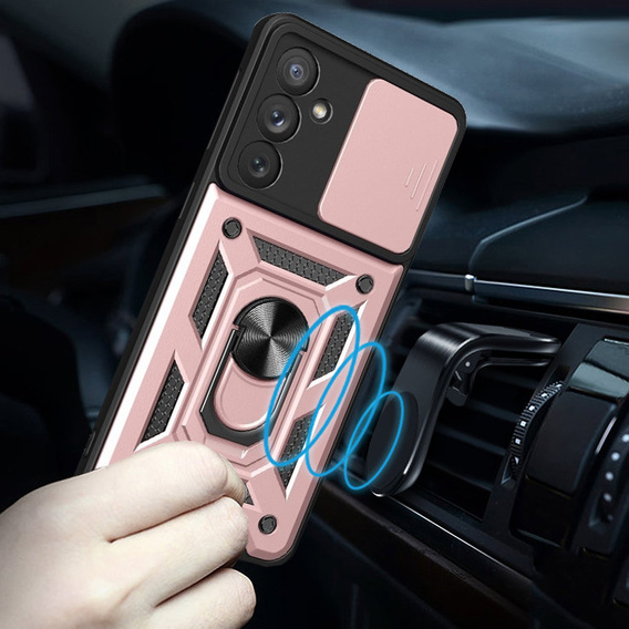 Etui pancerne do Samsung Galaxy A54 5G, CamShield Slide, różowe