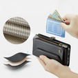 Etui CASEME do iPhone 16e RFID Leather Wallet, RFID Leather Wallet, z paskiem na ramię, czarne