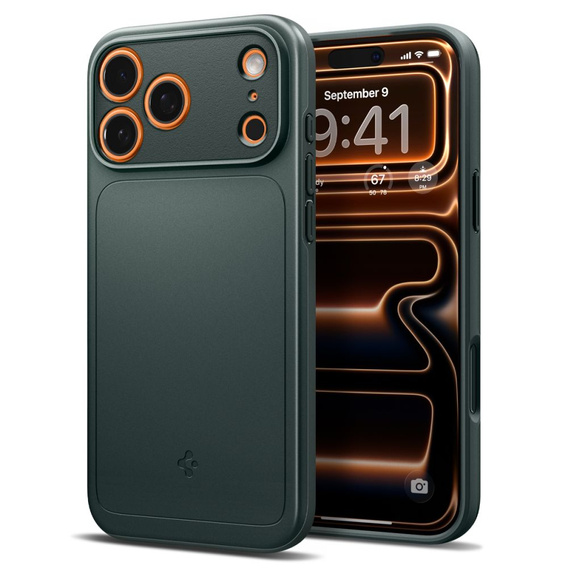 Etui Spigen do iPhone 17 Pro Max, Thin Fit Mag MagSafe, Abyss Green