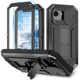 Etui pancerne do iPhone 16E, R-JUST, czarne