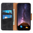 Etui z klapką do Samsung Galaxy S25 Edge, skórzane, czarne