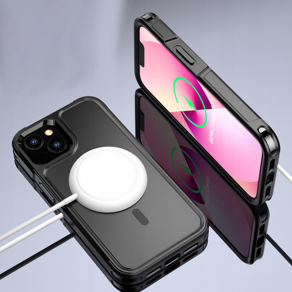 Etui do iPhone 13, MagForce MagSafe, czarne