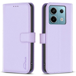 Etui z klapką do Xiaomi Redmi Note 13 Pro 4G / Xiaomi Redmi Note 14S / Xiaomi Poco M6 Pro 4G, BINFEN Wallet, fioletowe
