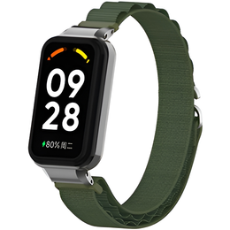 Pasek Nylonowy do Xiaomi Redmi Smart Band 2 / Xiaomi Smart Mi Band 8 Active, Zielony