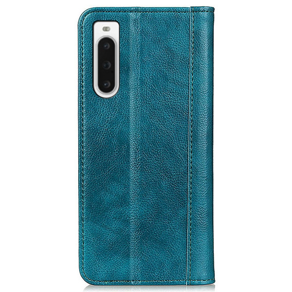 Etui do Sony Xperia 10 V, Wallet Litchi Leather, zielone