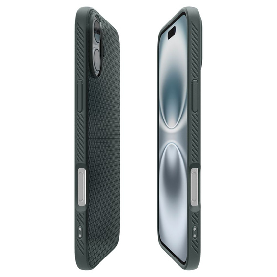 Etui Spigen Liquid Air do iPhone 16 – kolor Abyss Green + Szkło Hartowane 9H